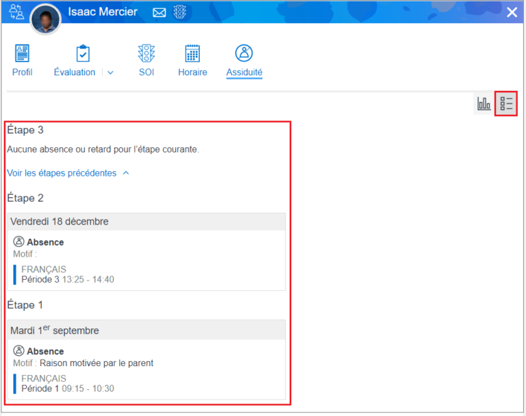Comment savoir quand et durant combien de temps un élève a été absent ...